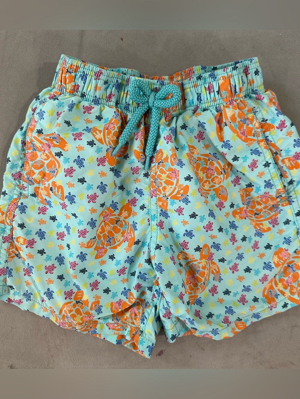 Vilebrequin Turtle Print Swim Shorts - Aqua & Orange